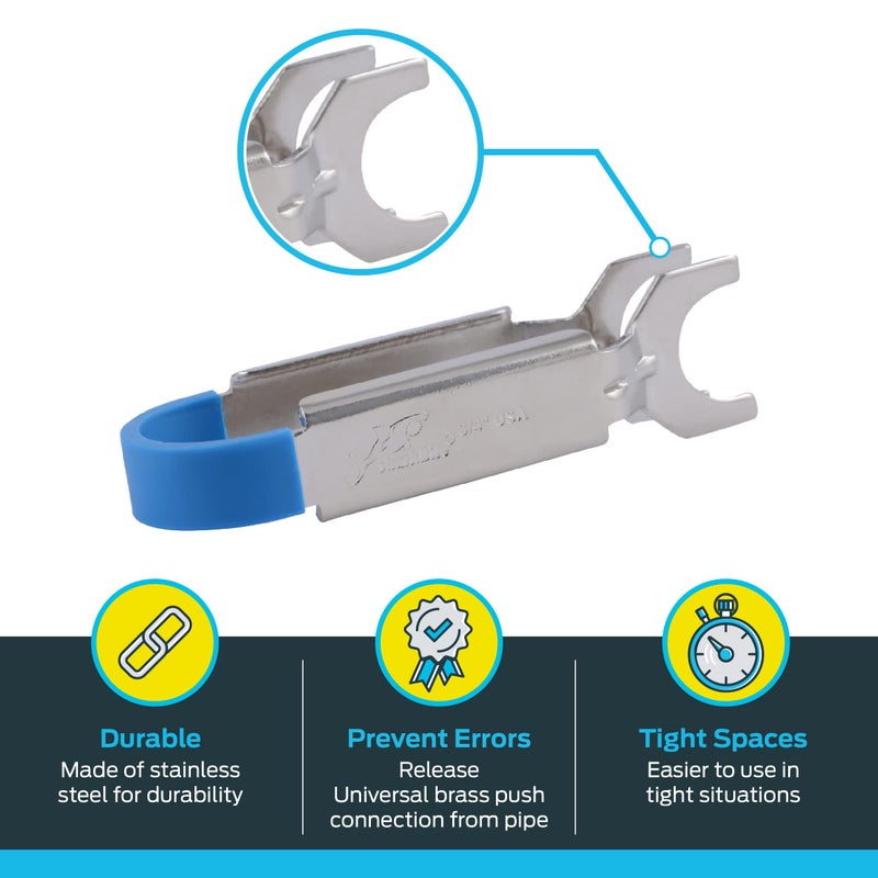 SharkBite 3/4 Inch Disconnect Tongs for Push to Connect Brass Plumbing Fittings, U713A - Image 3